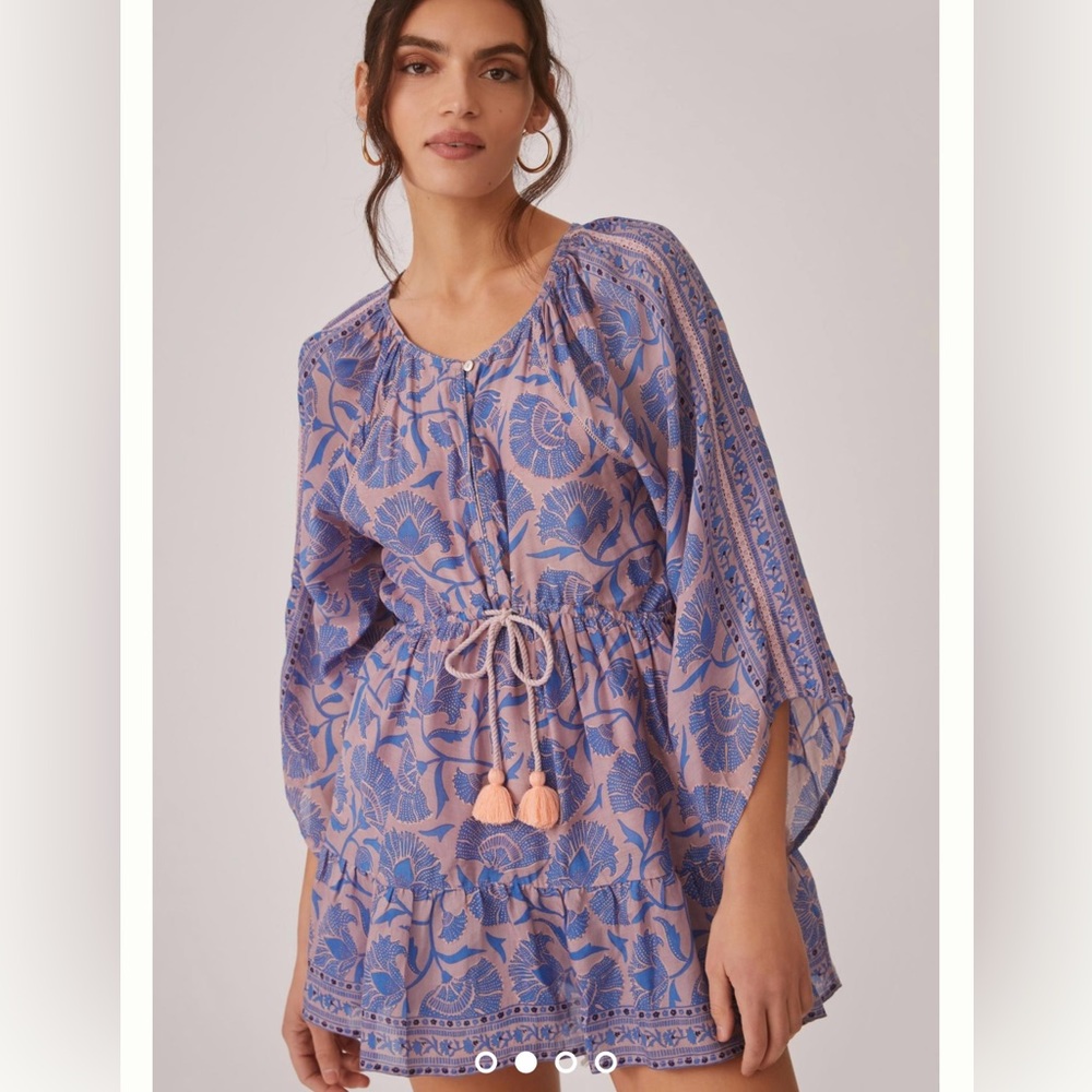 Anthropologie Omika V-Neck Floral Printed Tunic